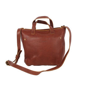 Portland Bag Brown Pebbled Leather Tote Crossbody